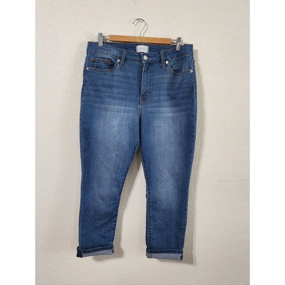 Crown & Ivy Women's 12P Petite High Rise Skinny Crop Jeans